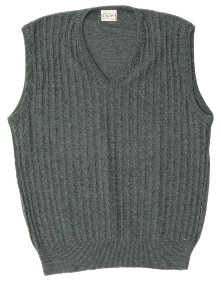 RAGNO Mens Vest Tank Top Medium Green