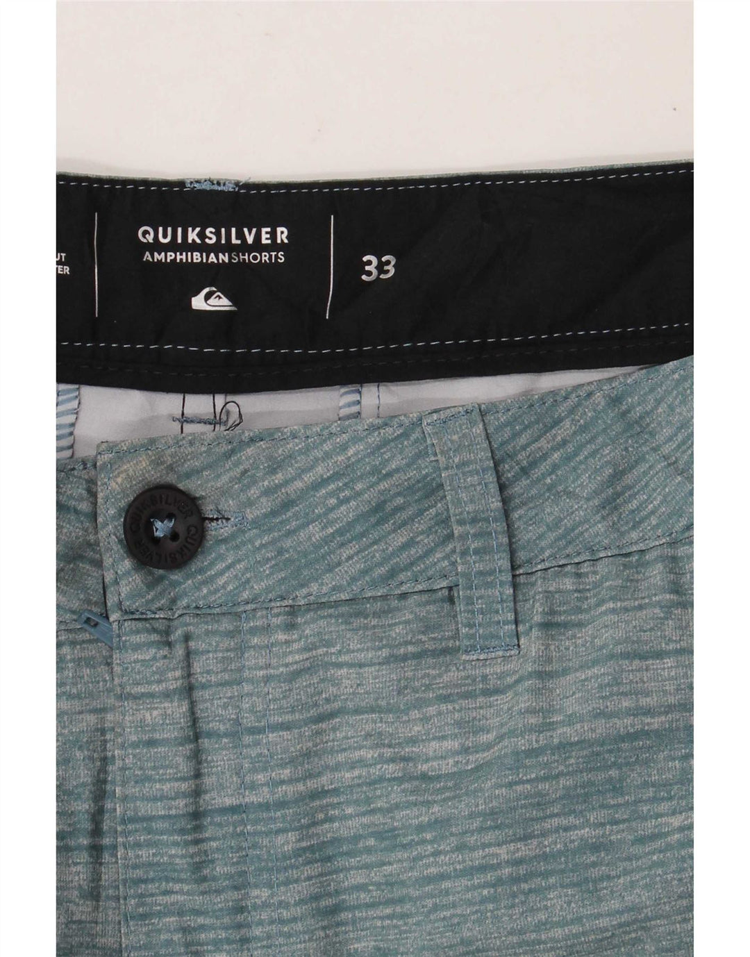 Quiksilver Chino Shorts til mænd W33 Mellemgrøn stribet