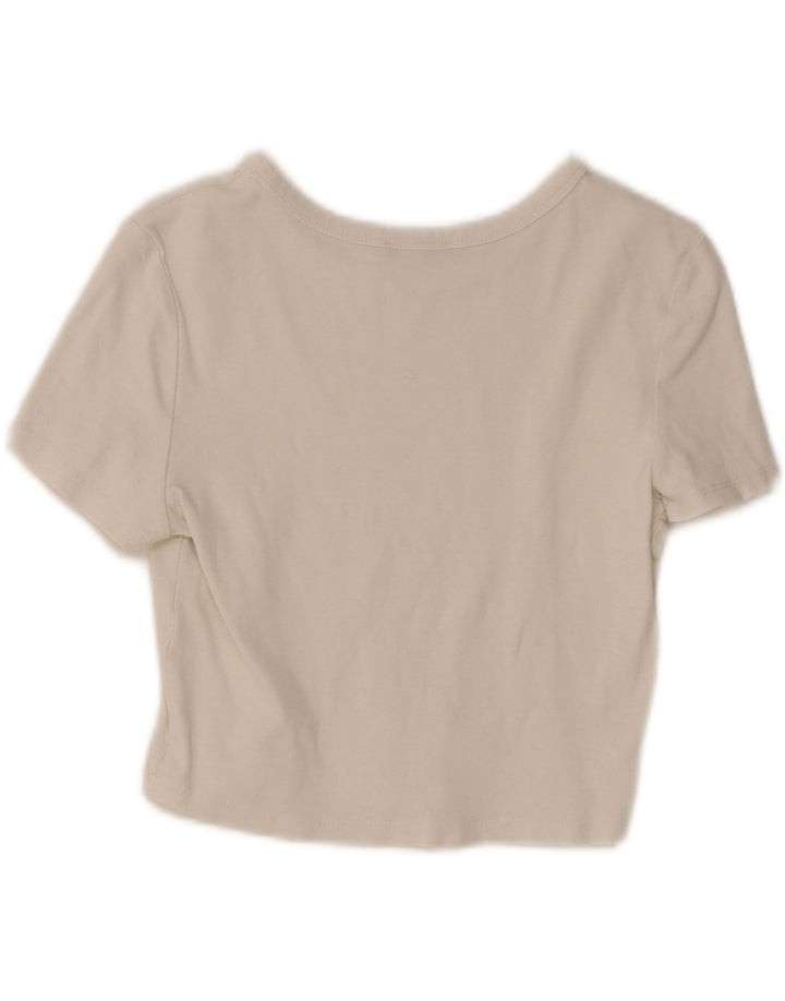 ZARA Girls T-Shirt Top 5-6 Years Medium  White Cotton Vintage Zara and Second-Hand Zara from Messina Hembry 