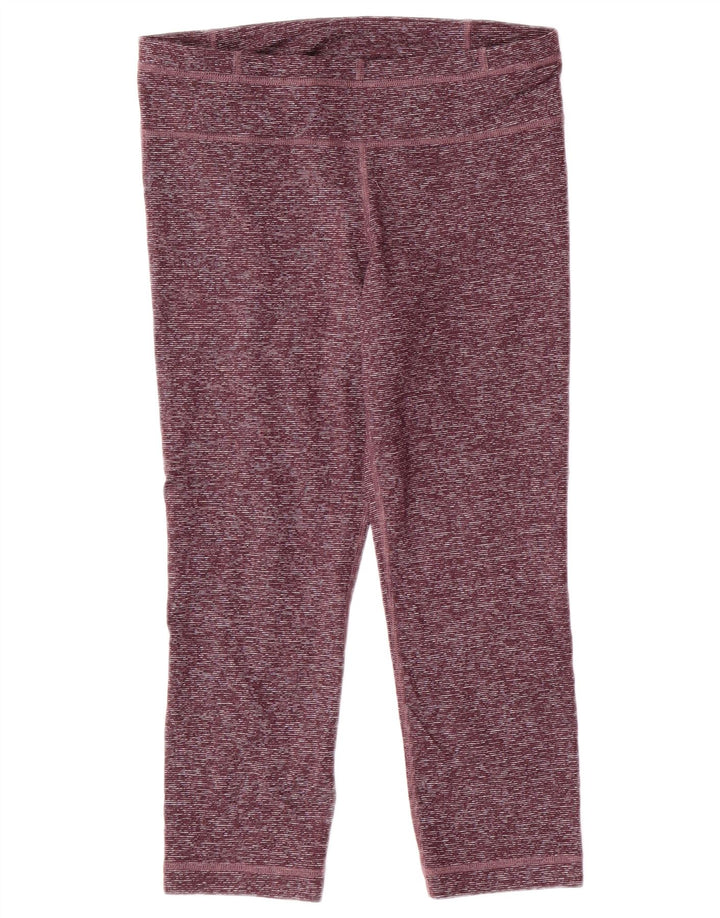 UNDER ARMOUR Capri Leggings til kvinder UK 10 Small Bourgogne Flecked Polyester