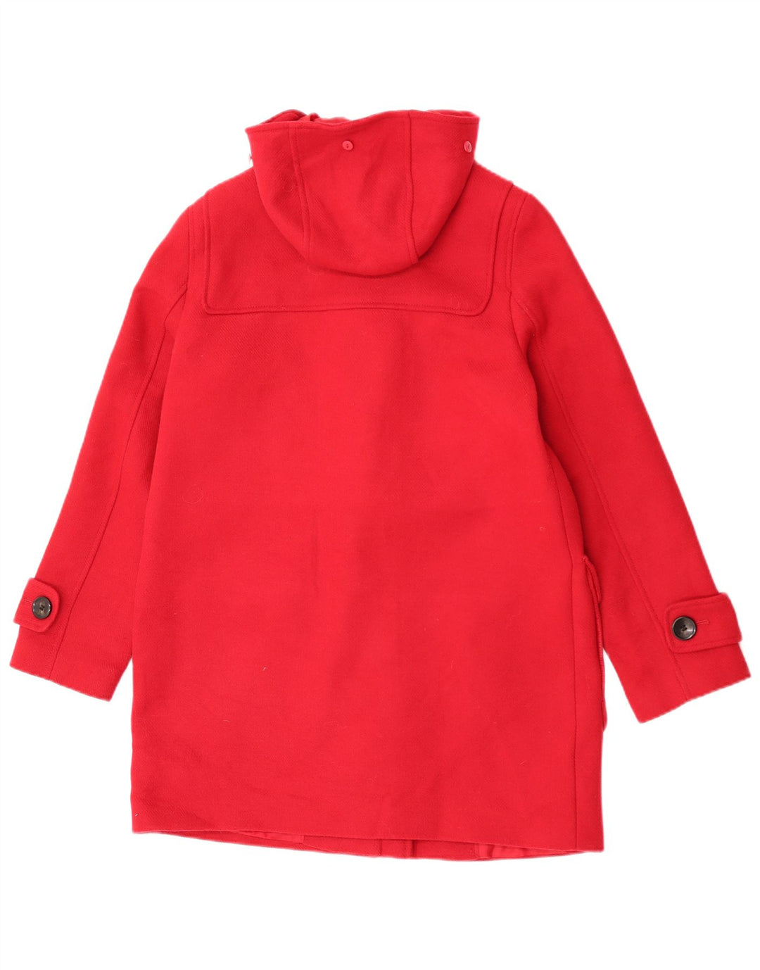 Marks & Spencer Dame Hooded Duffel Coat UK 12 Medium Rød Polyester