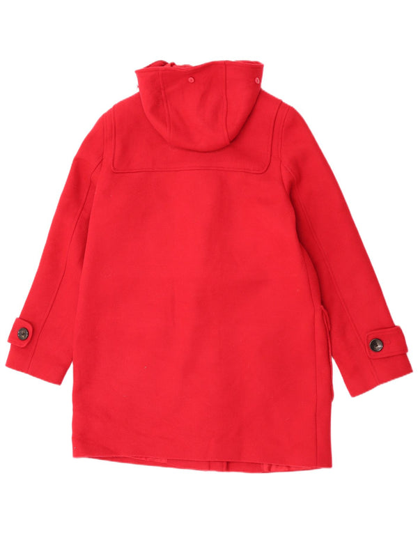 Marks & Spencer Dame Hooded Duffel Coat UK 12 Medium Rød Polyester