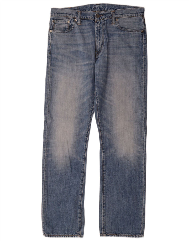 Levi's Herre 504 lige jeans W33 L32 blå bomuld