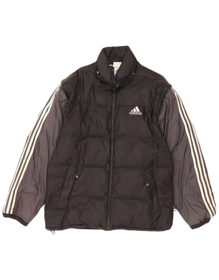 Adidas Polstret Herrejakke UK 40/42 Medium Sort Colourblock Polyamid