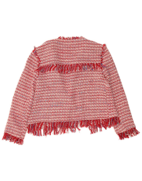 Zara Womens Open Bolero Jacket UK 16 Large Red Flecked