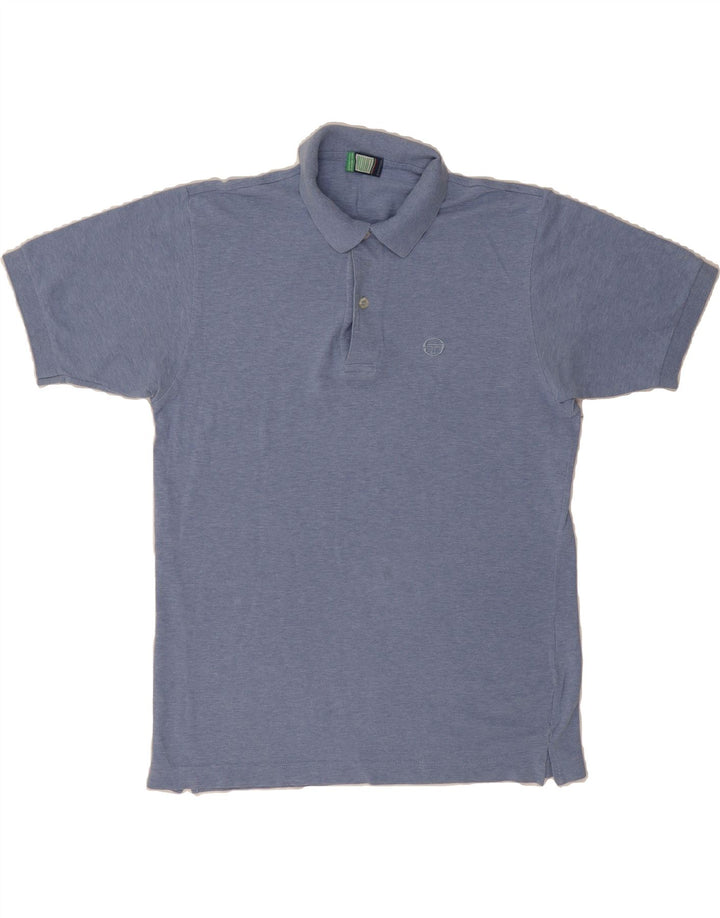 SERGIO TACCHINI Mens Polo Shirt IT 48 Medium Blue Vintage Sergio Tacchini and Second-Hand Sergio Tacchini from Messina Hembry 