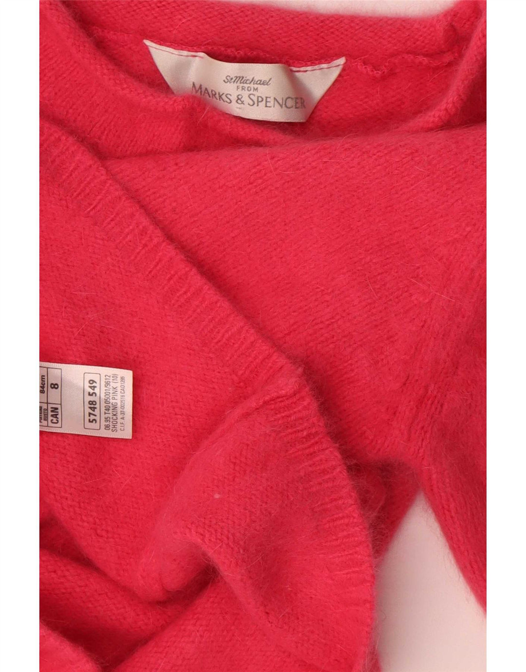 Marks & Spencer Dame Crop Turtle Neck Jumper Sweater UK 10 Small Pink