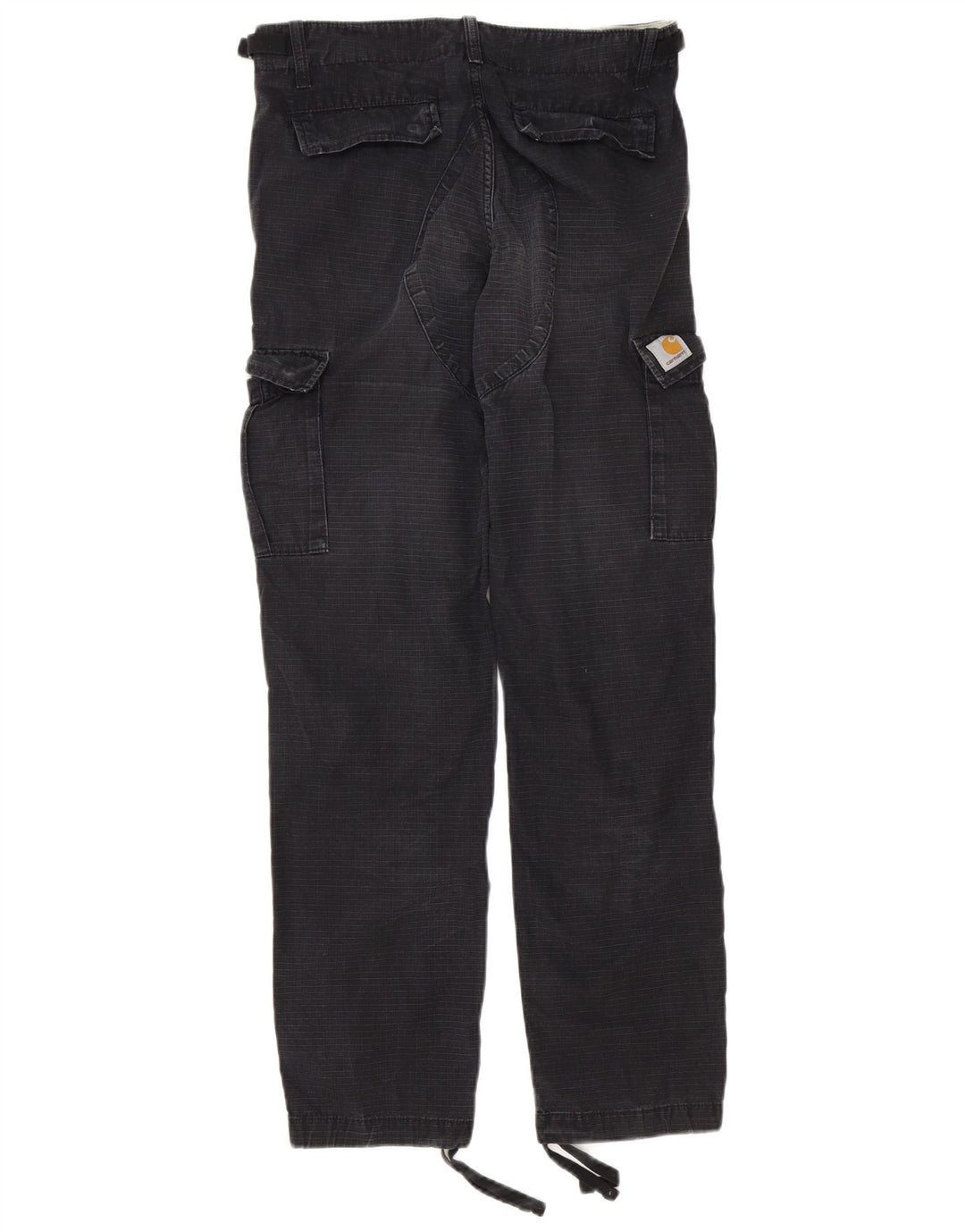 Carhartt Herre Straight Cargo Bukser W29 L32 Sort Gingham Bomuld