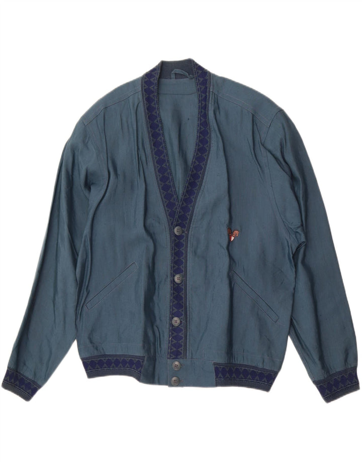 Bignami Bomberjakke til mænd IT 48 Medium Blue Linen