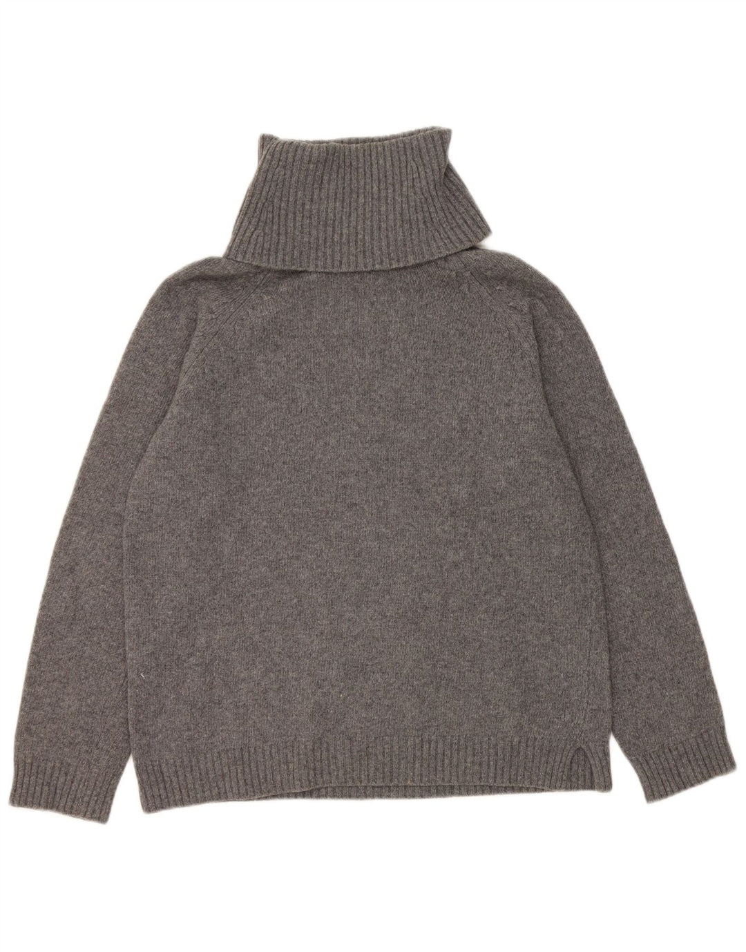 Benetton Dame Rullehals Sweater UK 14 Medium Grå