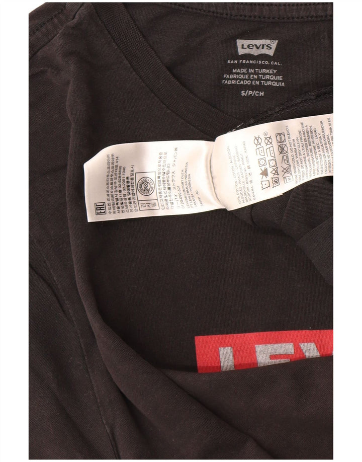 LEVI'S Mens Graphic T-Shirt Top Small Black Cotton Classic
