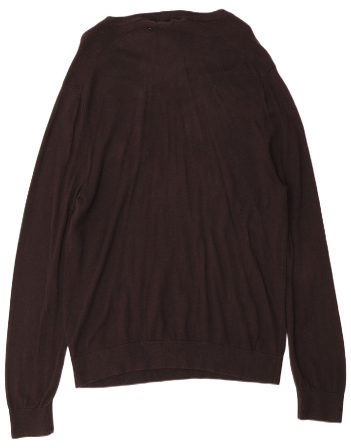 Nautica Herre V-hals sweater Stor sort bomuld