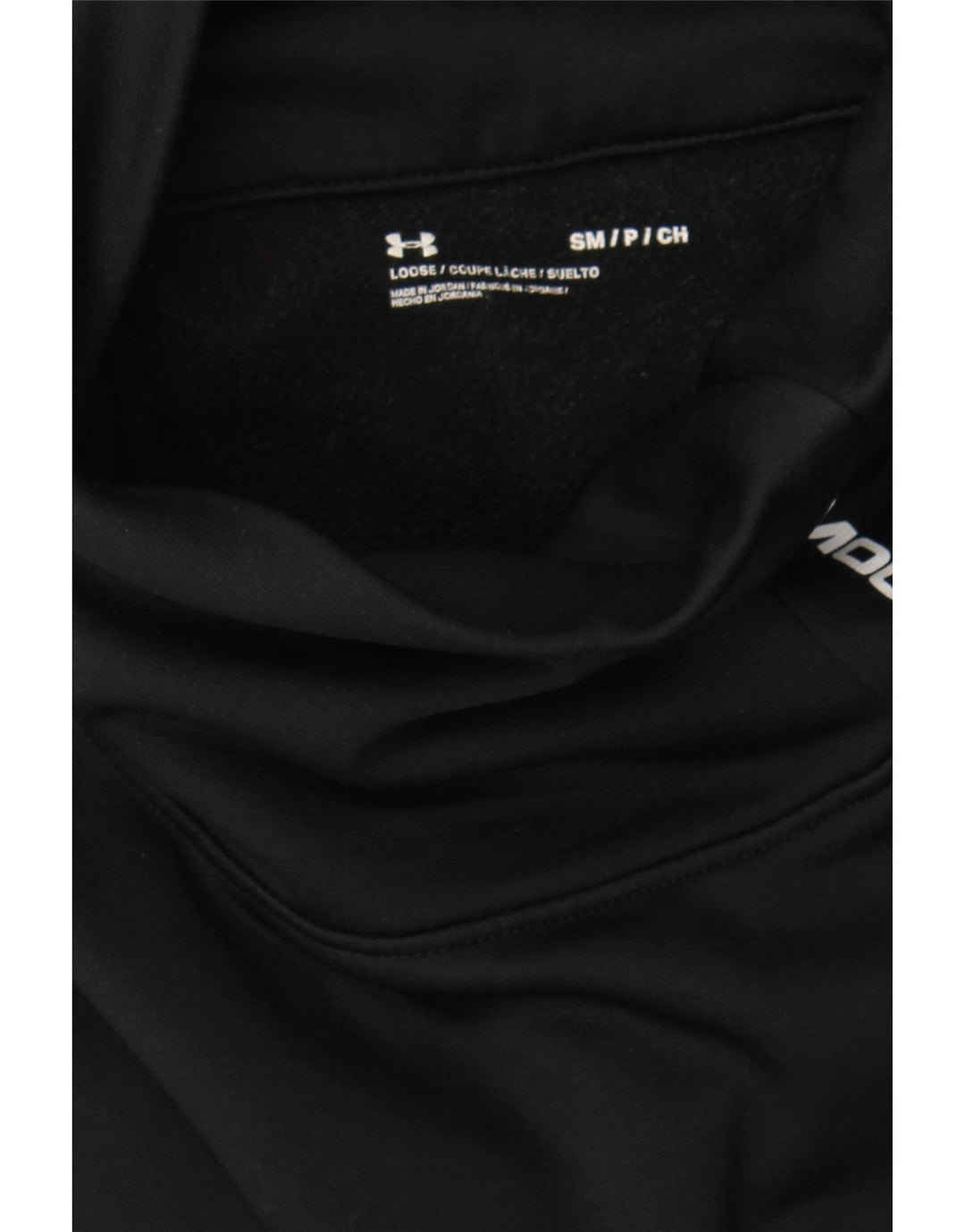 UNDER ARMOUR Womens Oversized Graphic Sweatshirt Jumper UK 10 Small Black Vintage Under Armour and Second-Hand Under Armour from Messina Hembry 