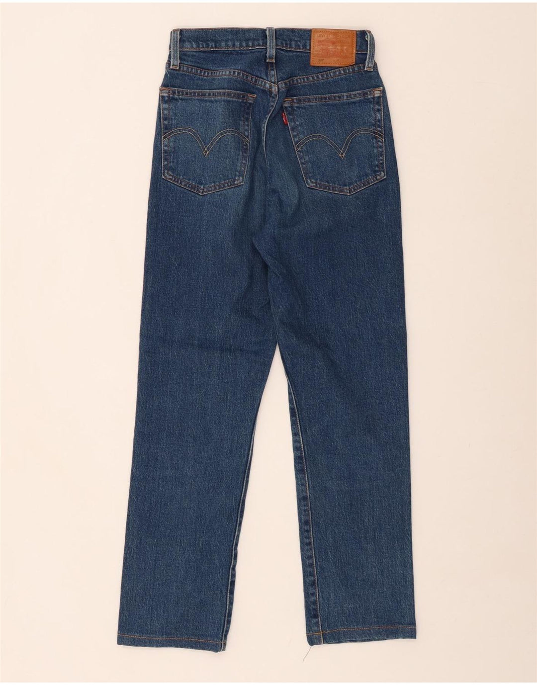 LEVI'S Dame 501 Straight Jeans W24 L30 Blå Bomuld