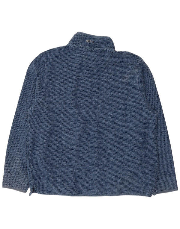 Weird Fish Herre Zip Neck Sweatshirt Jumper 3XL Blå Bomuld