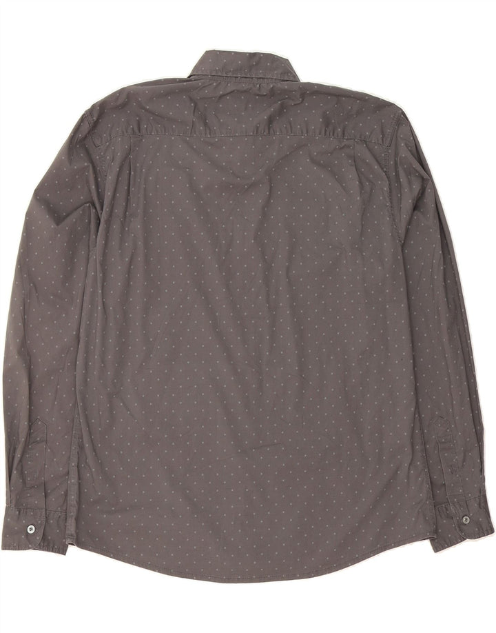 WRANGLER Mens Abstract Pattern Shirt XL Grey Cotton Vintage Wrangler and Second-Hand Wrangler from Messina Hembry 
