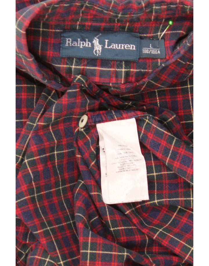 Polo Ralph Lauren herreskjorte stor rød ternet bomuld