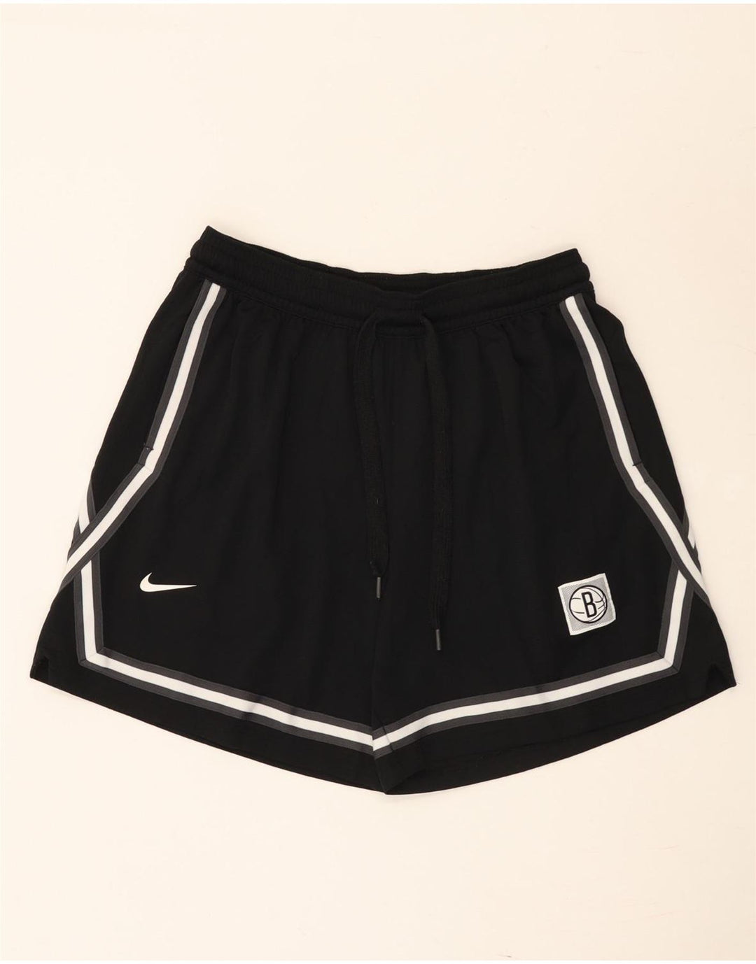 Nike Herre Brooklyn Nets Sportsshorts Store Sortstribede
