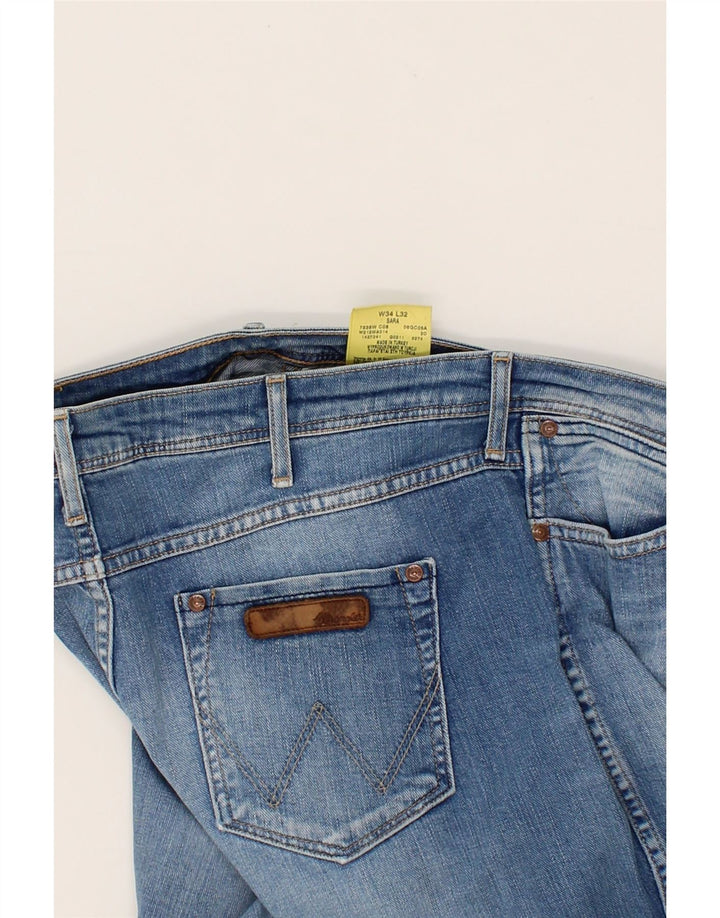 WRANGLER Womens Sara Straight Jeans W34 L27 Blue Cotton Vintage Wrangler and Second-Hand Wrangler from Messina Hembry 