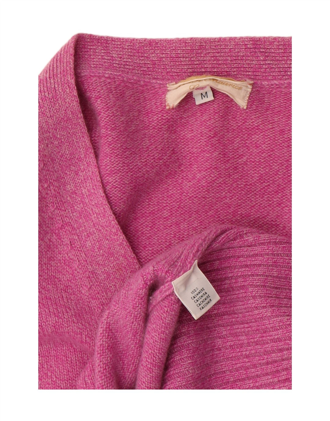 Andre Maurice Dame Longline Cardigan Sweater UK 14 Medium Pink Cashmere