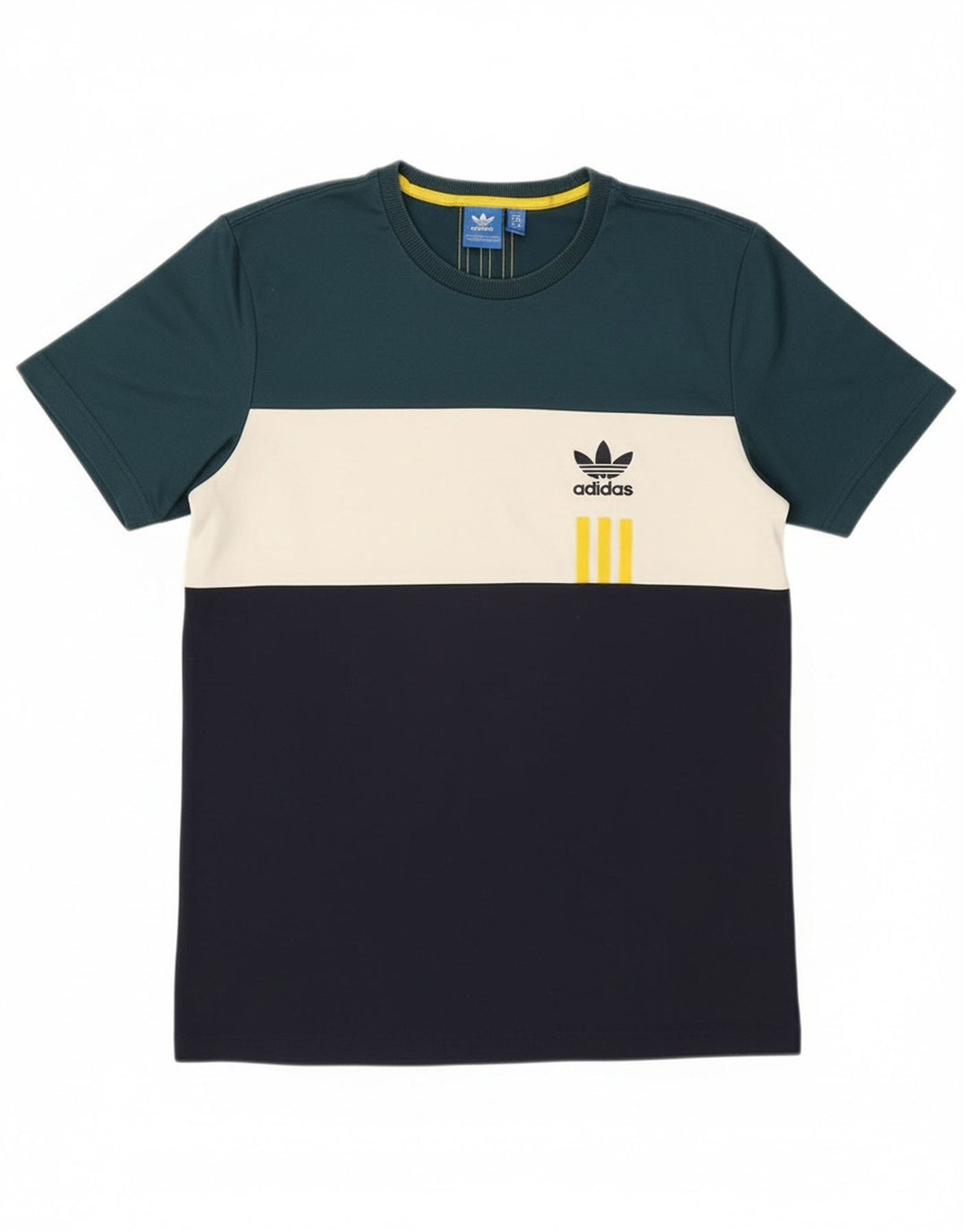 Adidas Herre T-Shirt Top Medium Flerfarvet Colourblock Bomuld