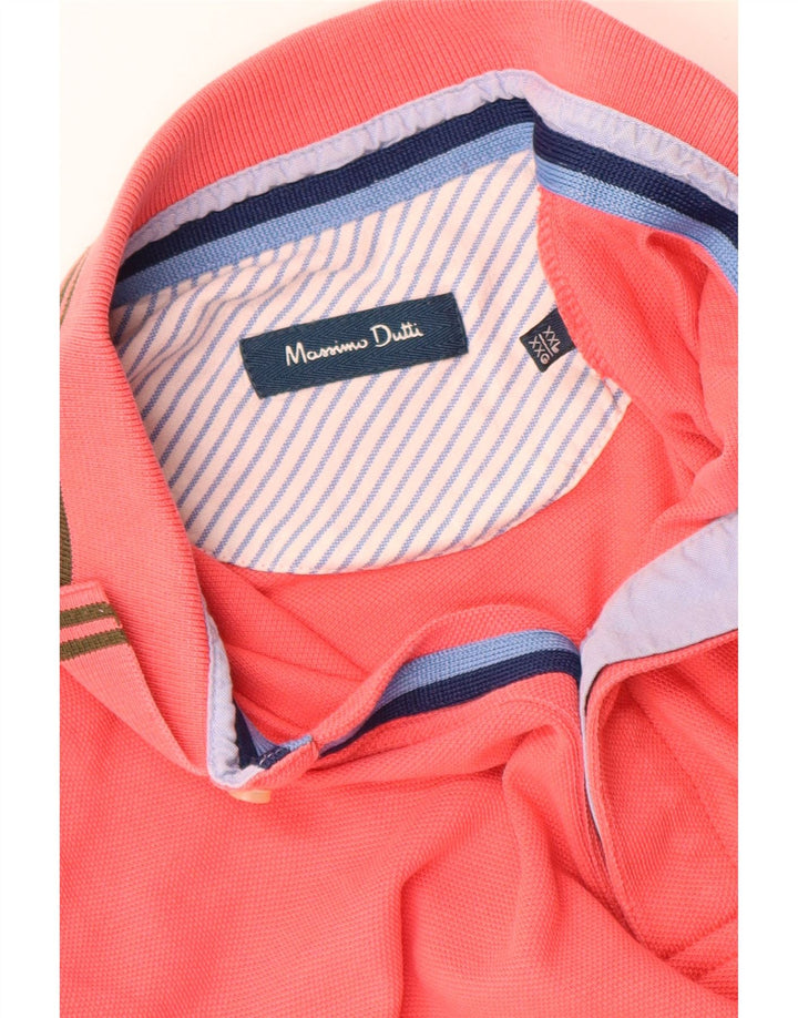 Massimo Dutti Herre Polo Shirt 2XL Rød Bomuld