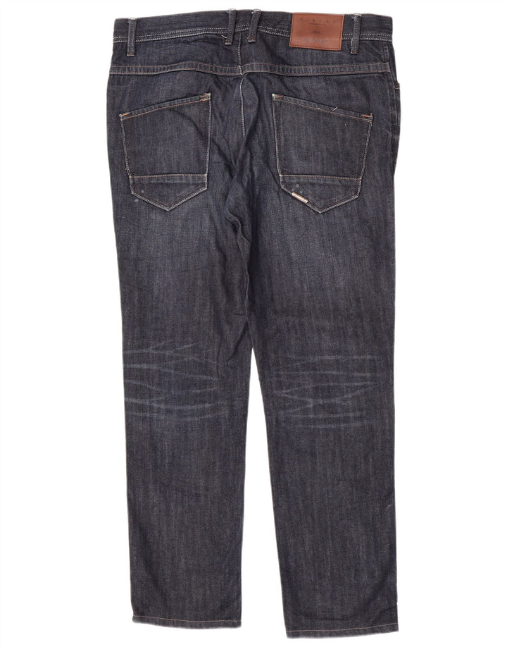 Sisley Herre Belfast Slim Jeans W35 L30 Marineblå Bomuld