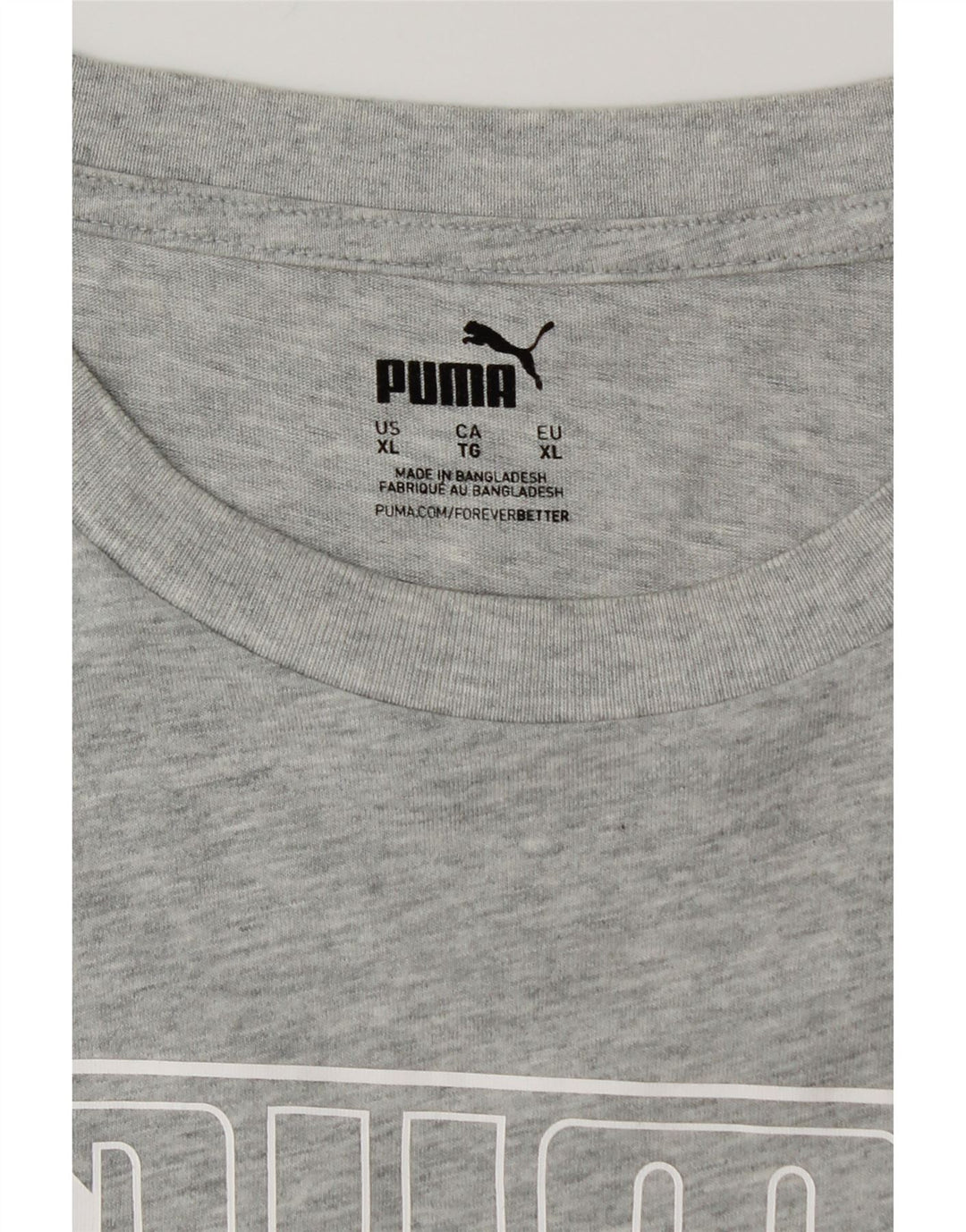 PUMA Grafisk T-shirt top til mænd XL Grå Flecked