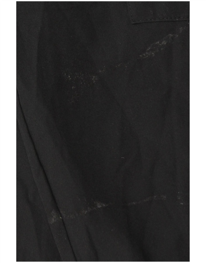 Zara Womens Crop Joggers Cargo Bukser Small W26 L25 Black Polyester