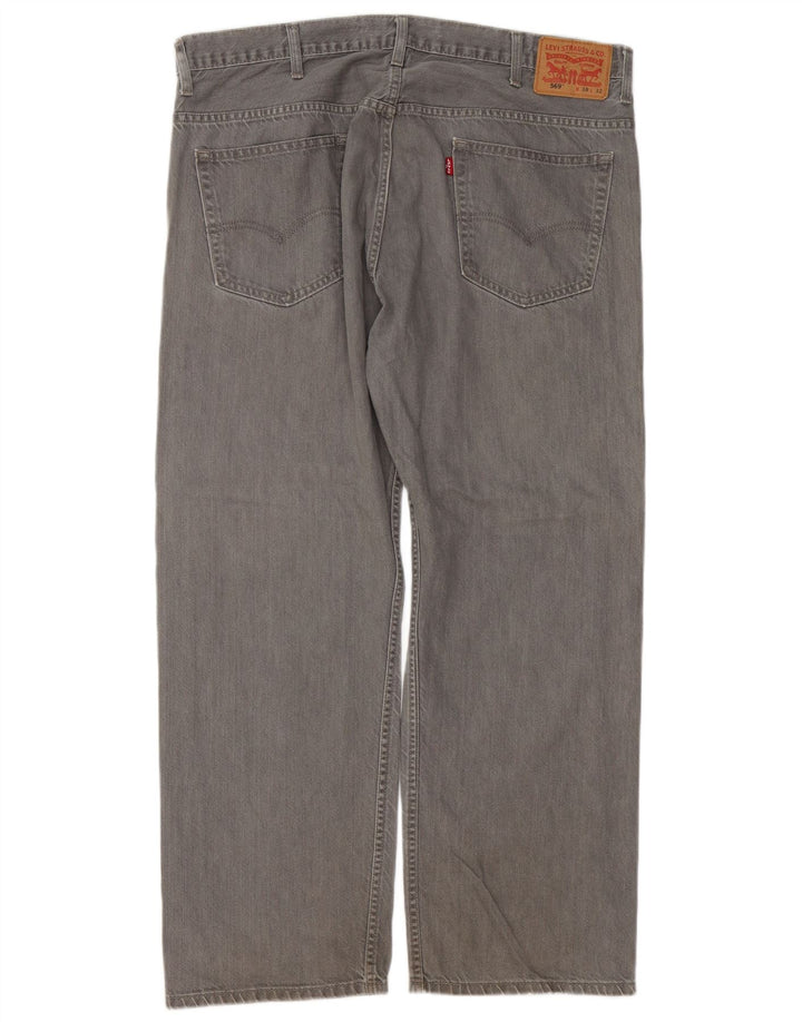 Levi's Herre 569 løse jeans W38 L29 Grå bomuld