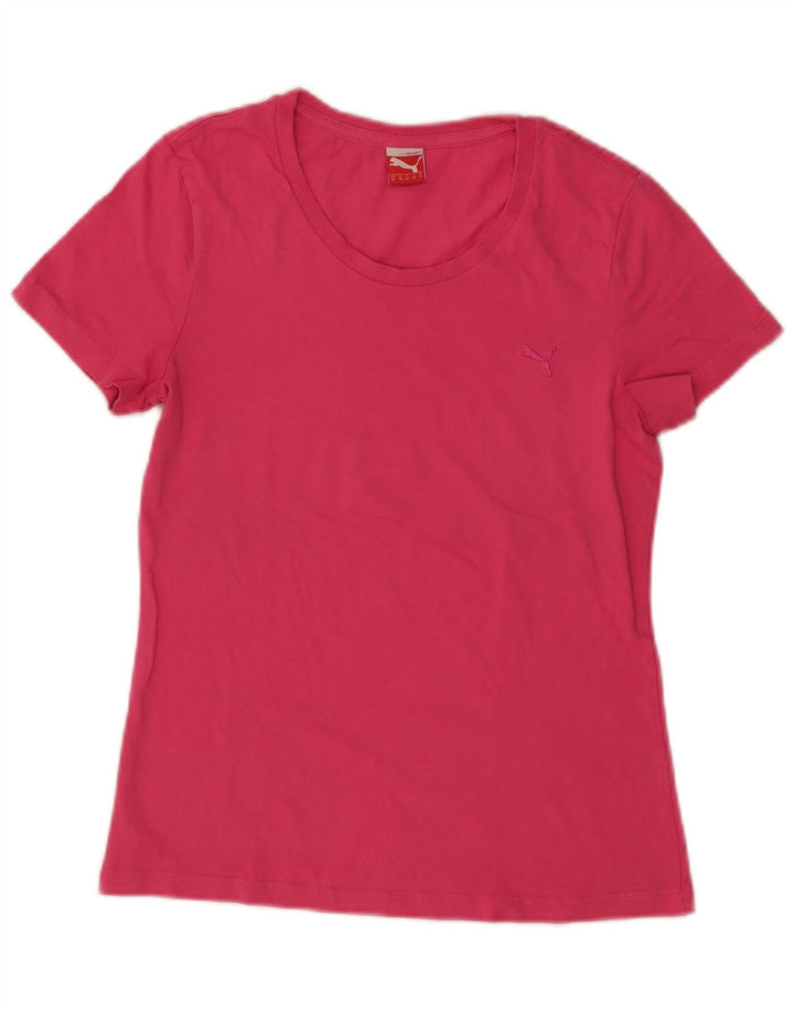 PUMA Womens T-Shirt Top UK 12 Medium  Pink