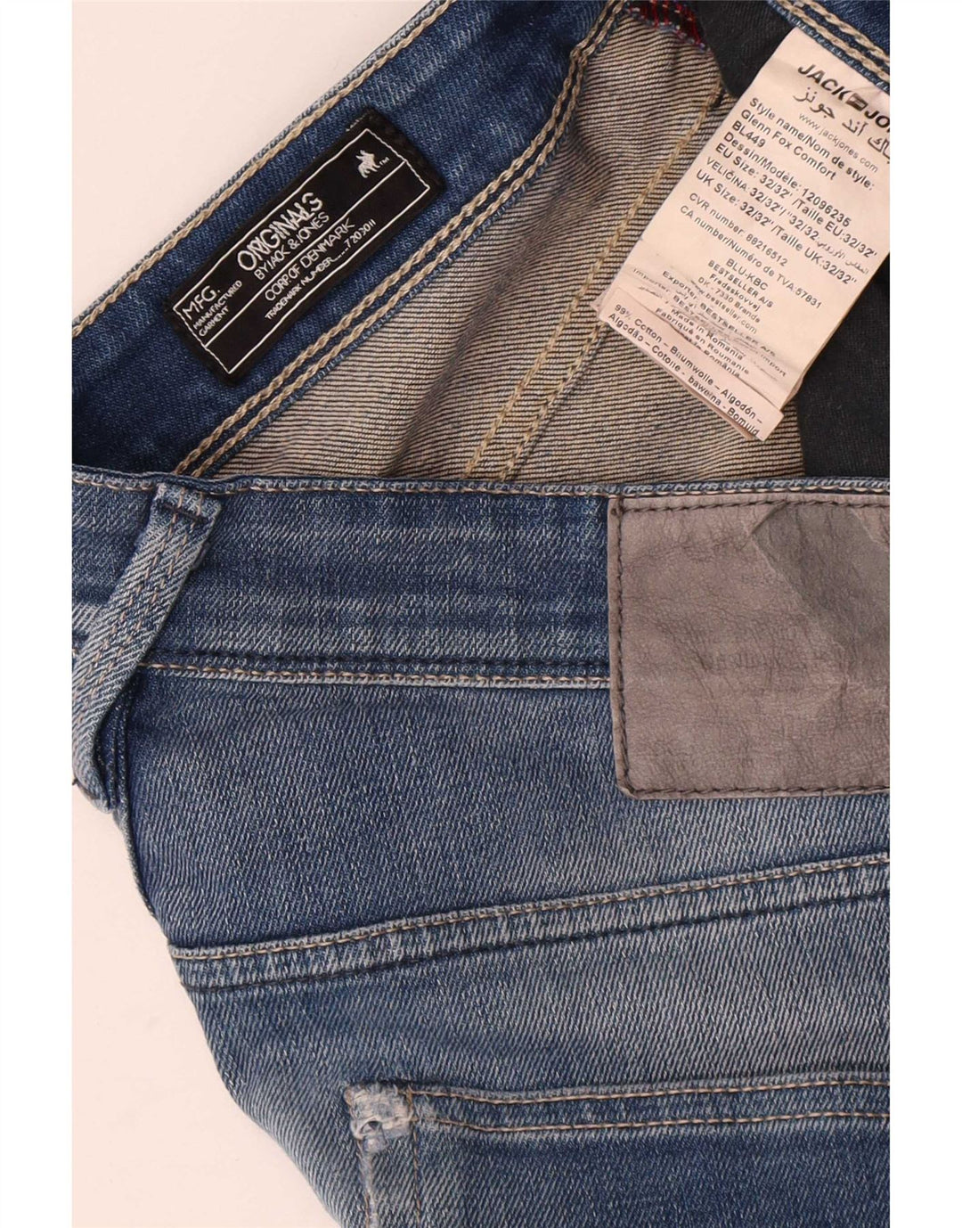 Jack & Jones Herre Slim Jeans W32 L32 Blå Bomuld