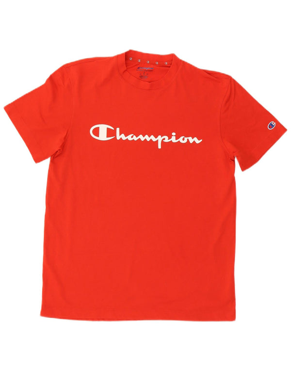 Champion Mens Graphic T-Shirt Top Small Red Polyester