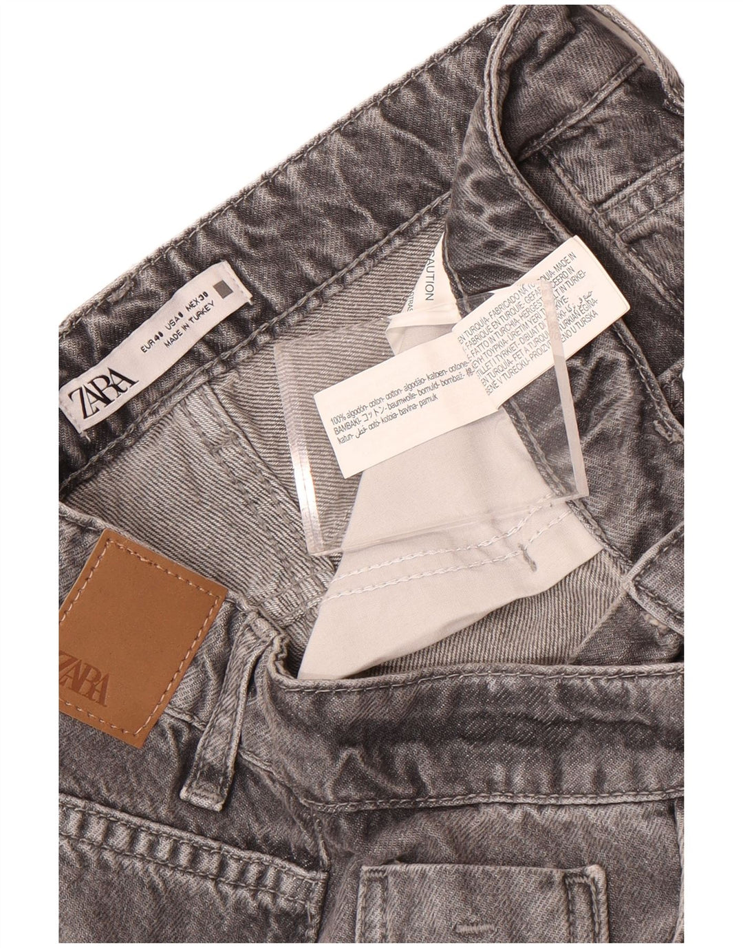 Zara Womens Cropped Jeans EU 40 Medium W30 L25 Grå Bomuld