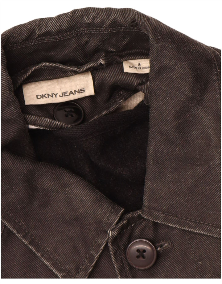 Dkny Herre Denim Coat UK 36 Small Black Ramie