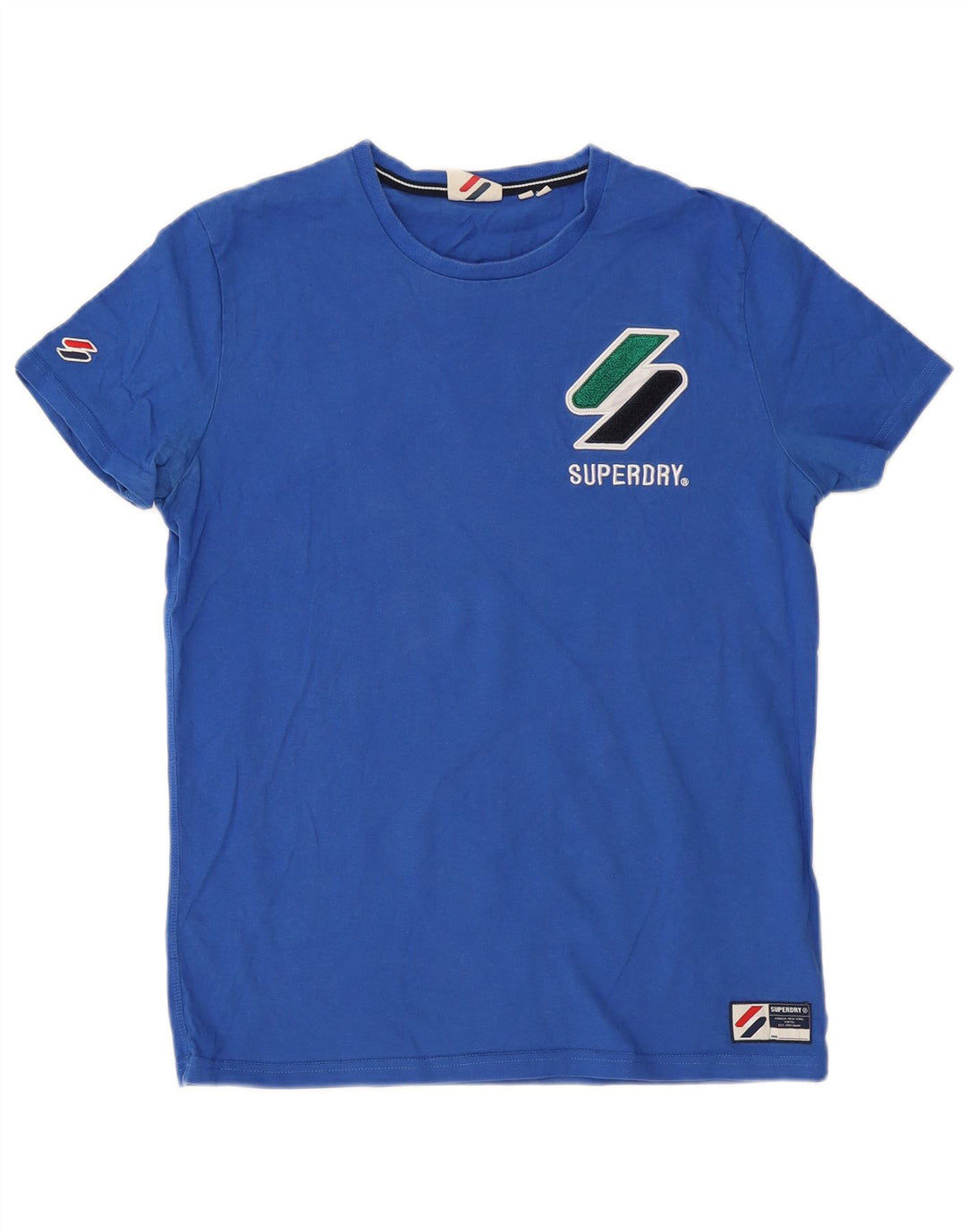 Superdry Grafisk T-shirt top til mænd, stor blå bomuld