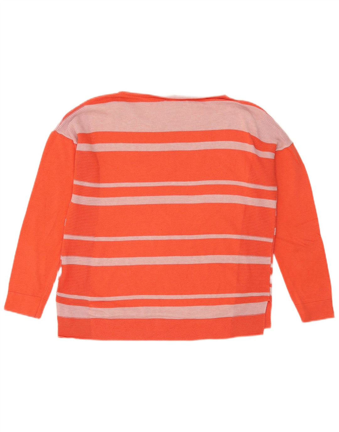 White Stuff Dame Boat Neck Jumper Sweater UK 10 Small Orange Striped