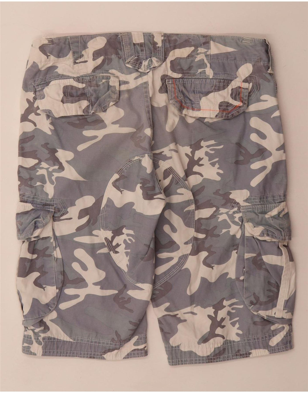 SUPERDRY Herre Cargo Shorts Små W32 Grå Camouflage Bomuld