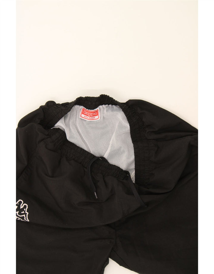 KAPPA Mens Sport Shorts 2XL  Black Polyester Vintage Kappa and Second-Hand Kappa from Messina Hembry 