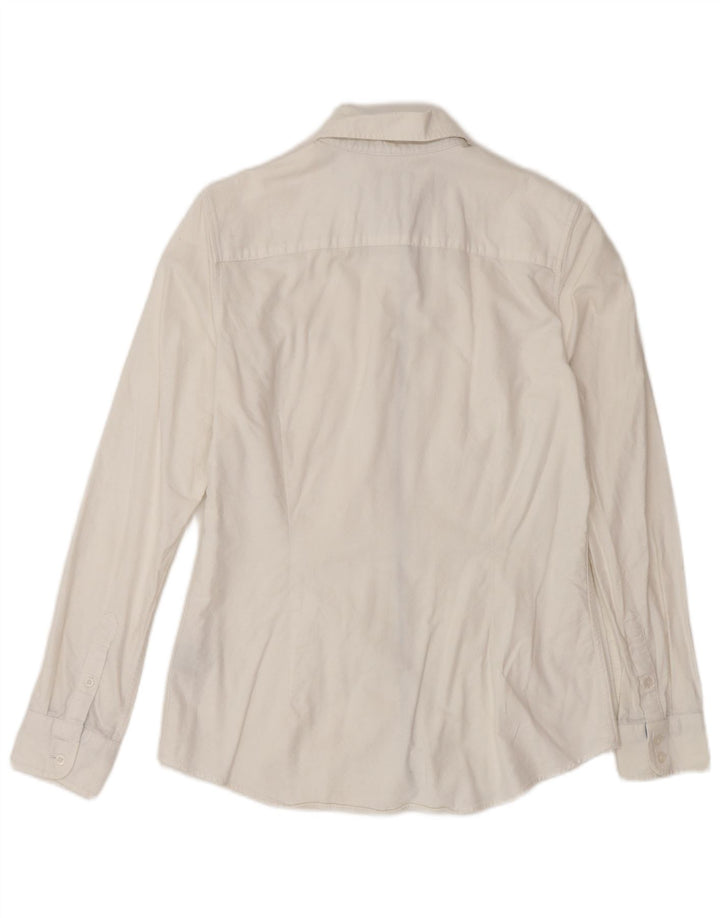 CREW CLOTHING Womens Classic Fit Shirt UK 8 Small White Bomuld