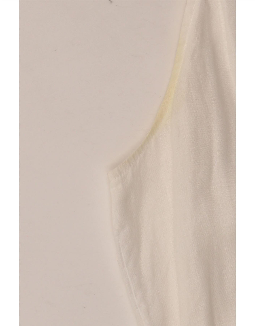 J. CREW Dame ærmeløs Maxikjole UK 10 Small White Linen