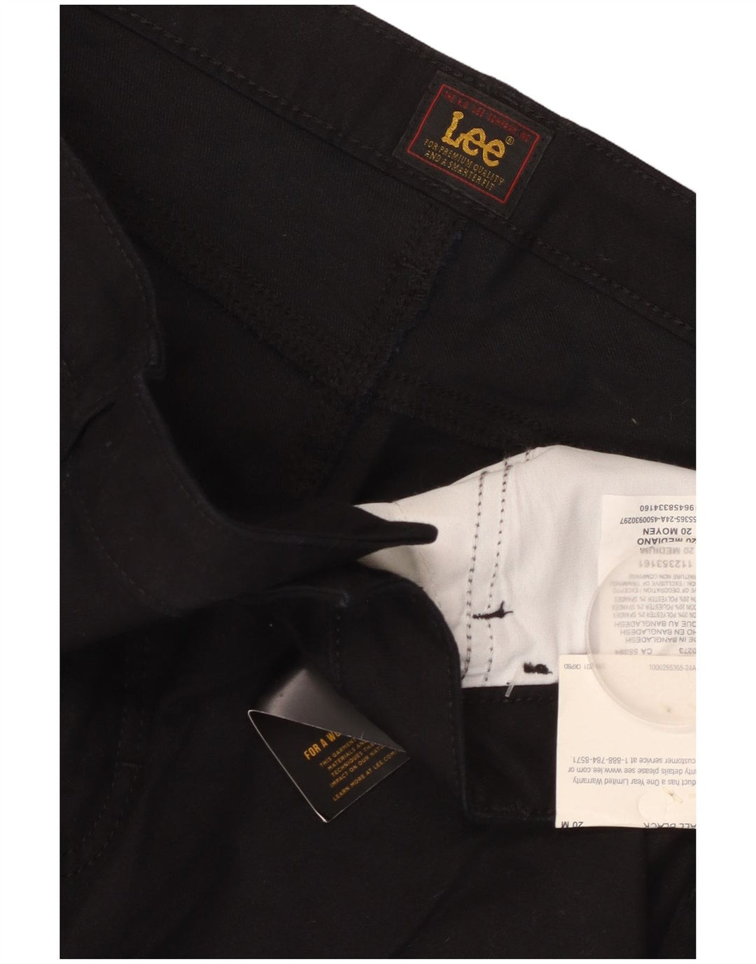 Lee Womens US 20 3XL W40 Sort bomuld