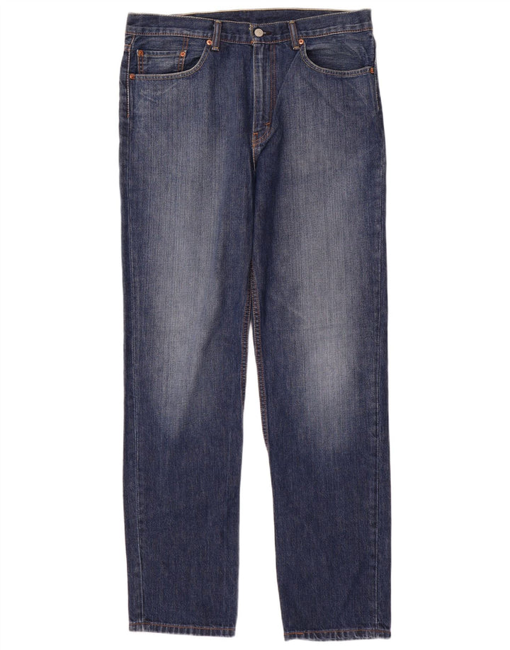 LEVI'S Herre 504 Straight Jeans W36 L34 Blå Bomuld
