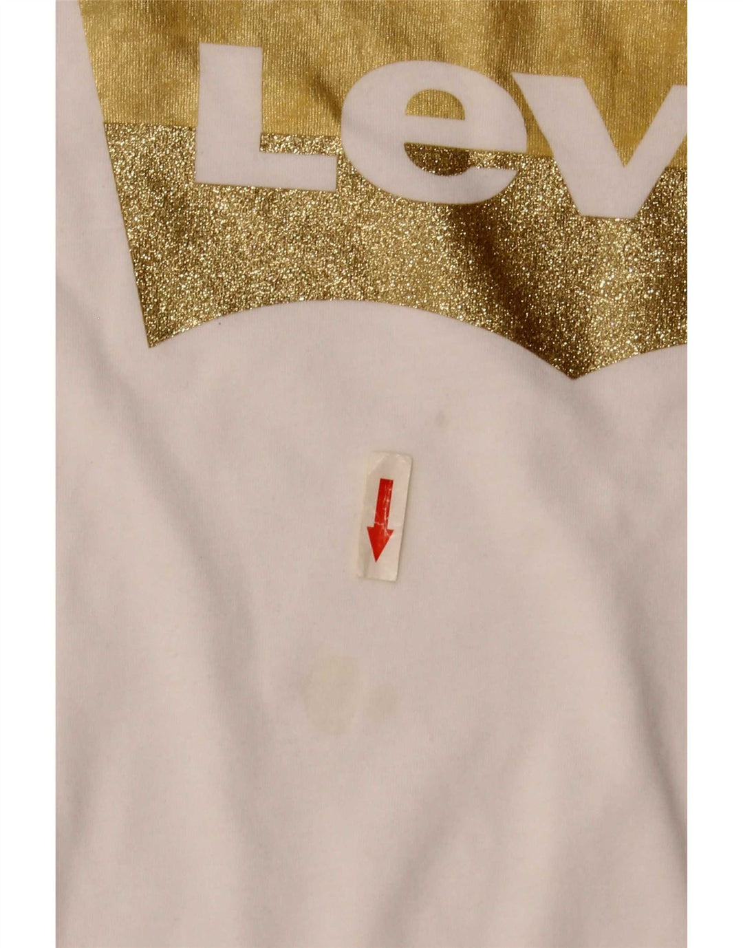 Levi's Dame Grafisk T-Shirt Top UK 10 Small White