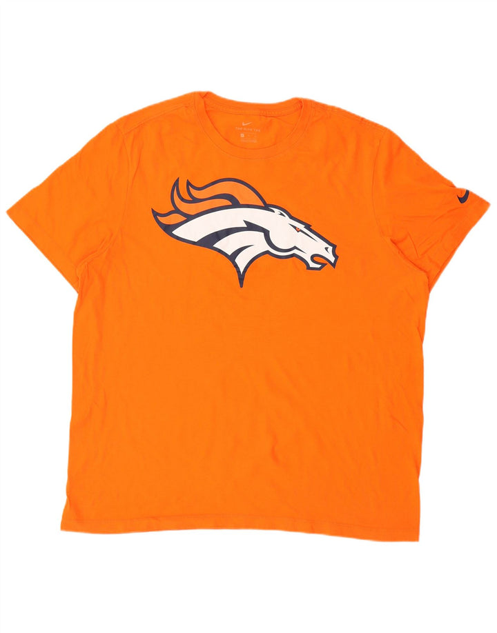 NIKE Mens Denver Broncos Graphic T-Shirt Top XL Orange