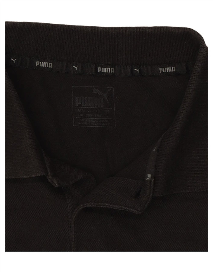 PUMA Mens Polo Shirt Large Black Vintage Puma and Second-Hand Puma from Messina Hembry 