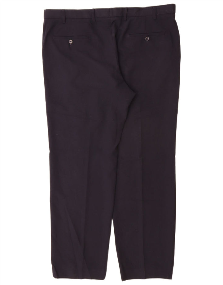 Marks & Spencer Herre Regular Fit Chinobukser W40 L31 Marineblå polyester