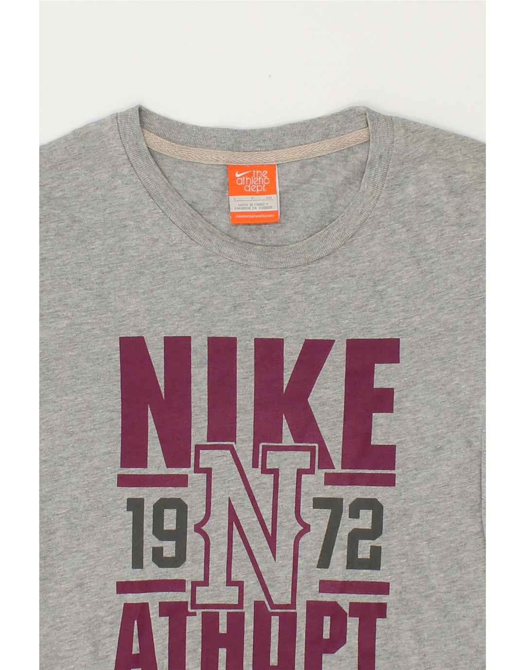 NIKE Mens Graphic T-Shirt Top Small Grey Vintage Nike and Second-Hand Nike from Messina Hembry 
