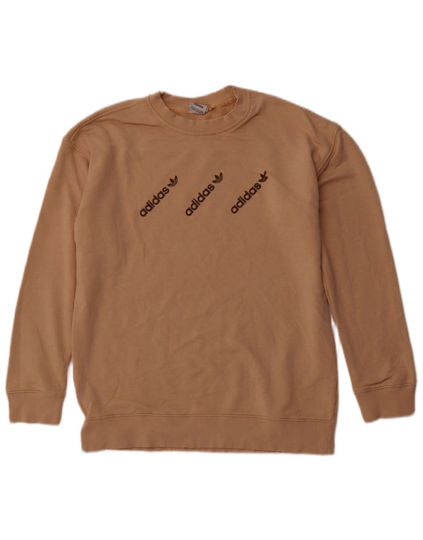 ADIDAS grafisk sweatshirt til mænd Medium brun bomuld Sports