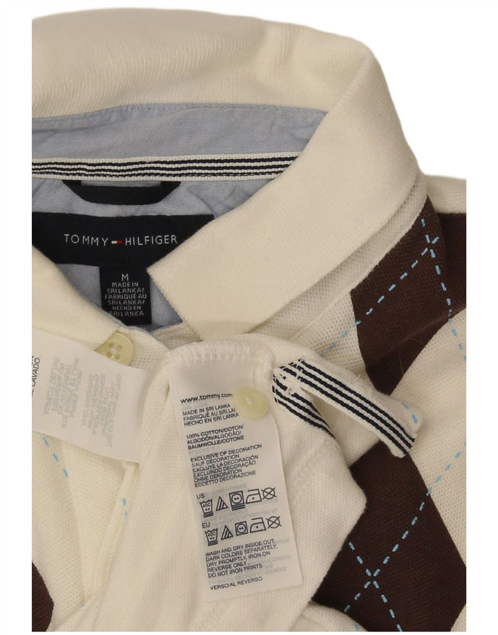 Tommy Hilfiger Herre poloshirt Medium White Argyle/Diamond Bomuld
